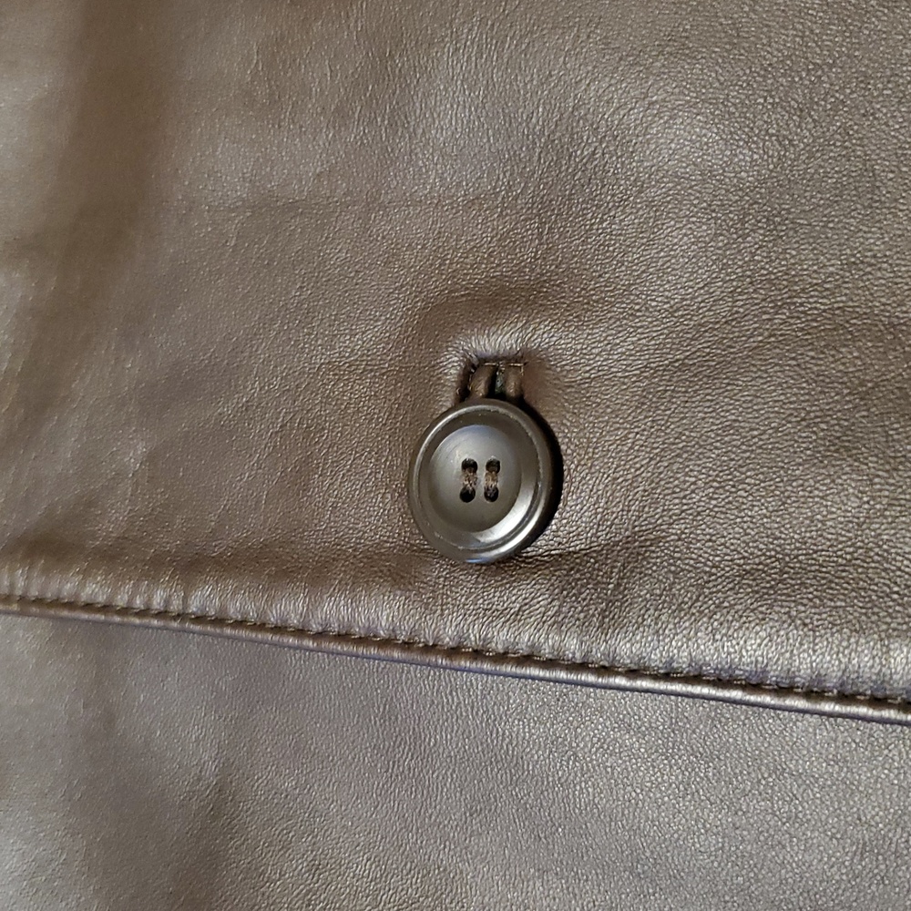 Stafford Dark Brown Genuine Leather Blazer Jacket NWOT Mens Size L - Picture 5 of 16